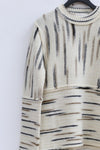 SWAYING/KNIT coarse wool gradient pullover SW22AW1T71 white/black brown